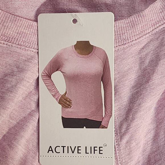Active Life Budding Lilac Heather Pullover Long Sleeve Modal Span Top Size XXL - Picture 13 of 16